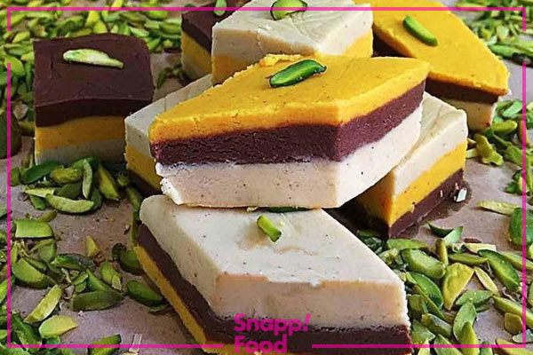 طرز تهیه حلوا دو رنگ