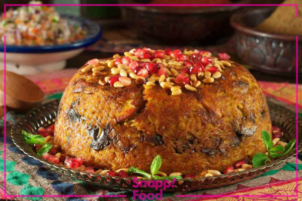 ته چین بادمجان و گوشت