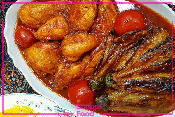 خورش کتف مرغ و بادمجان