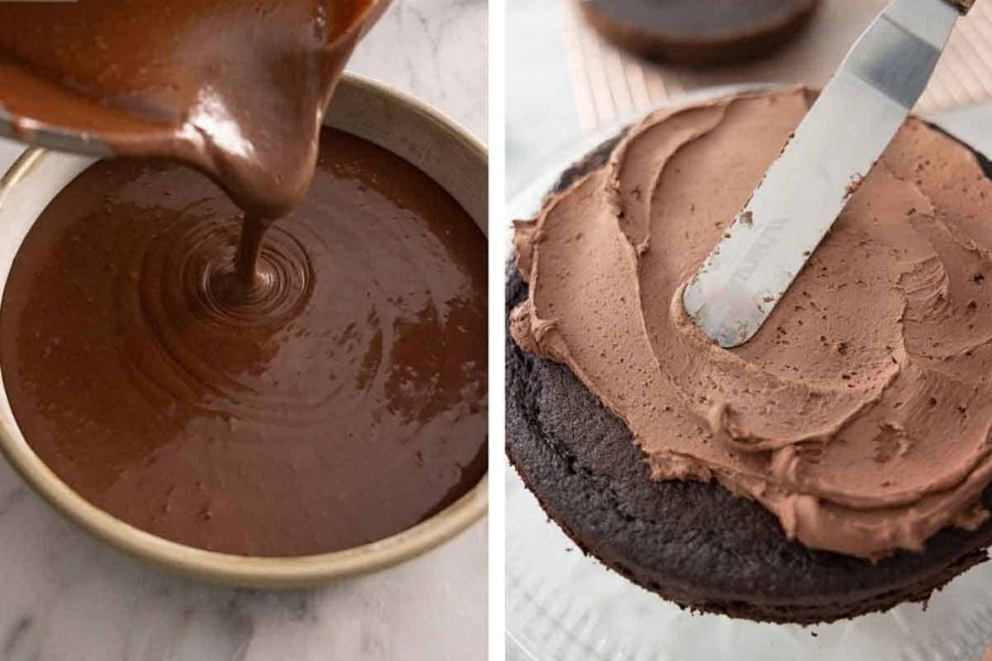 مراحل طرز تهیه کیک غذای دویلز فود