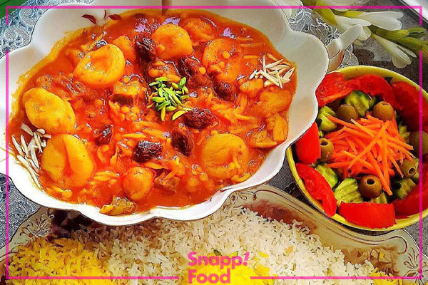 2 نکته مهم در طرز تهیه خورش سیب یزدی