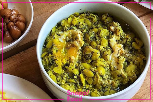 مراحل طرز تهیه باقلا قاتق گیلانی با باقالی خشک