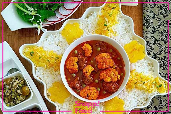 مراحل تهیه خورش گل کلم با گوشت