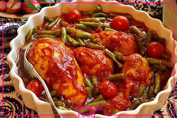 طرز تهیه خورش لوبیا سبز با مرغ و هویج