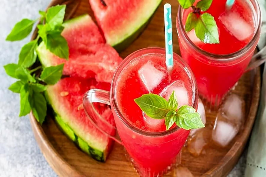 اسموتی هندوانه و نعناع 