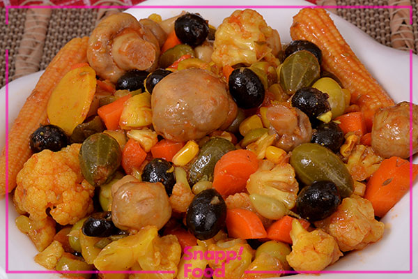 طرز تهیه ترشی اسپانیایی سبزیجات