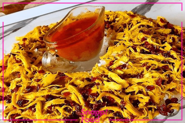 طرز تهیه زرشک پلو با مرغ ریش ریش