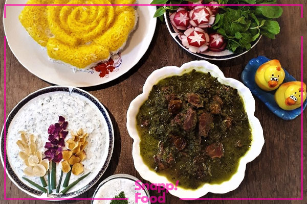 طرز تهیه خورش آلو اسفناج با گوشت قلقلی