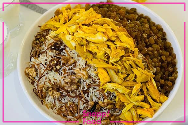 طرز تهیه رشته پلو مجلسی با فیله مرغ