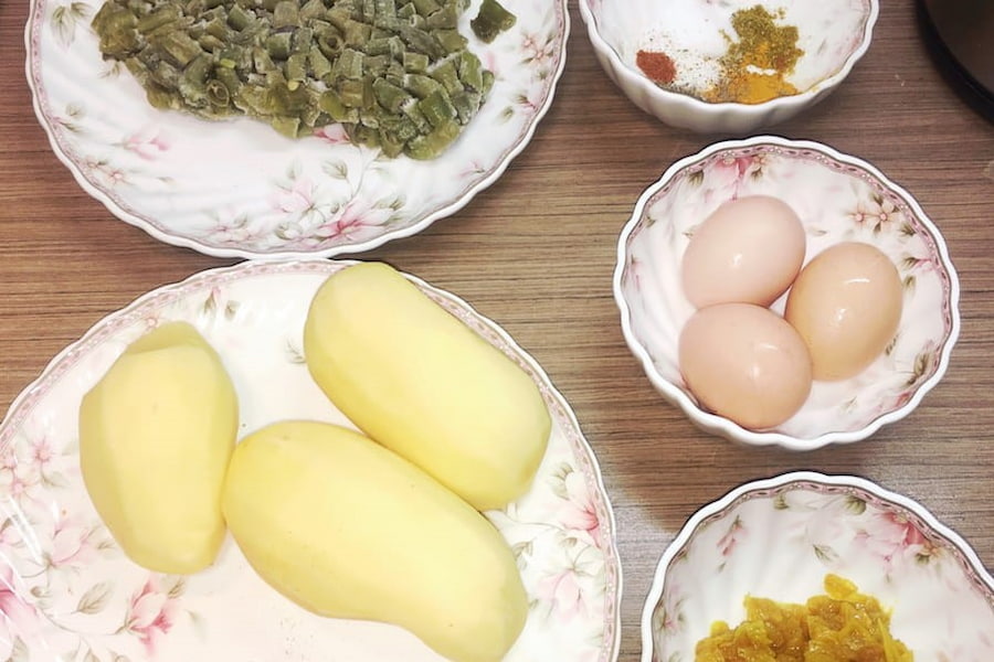 مواد لازم برای تهیه کوکوی لوبیا سبز