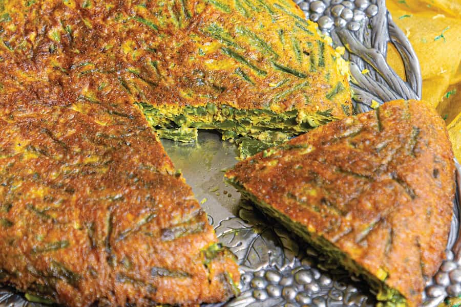 طرز تهیه کوکو لوبیا سبز
