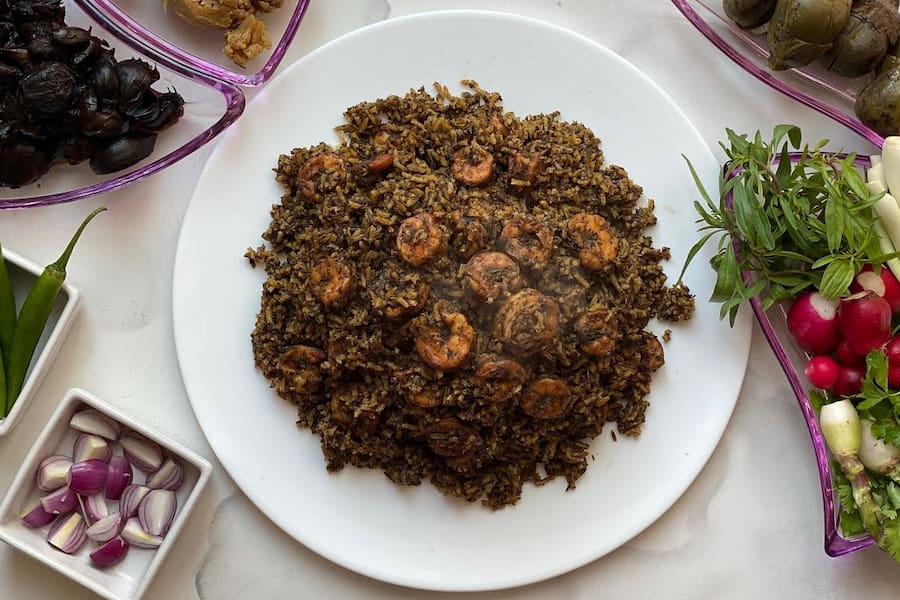 طرز تهیه پلو میگو بوشهری