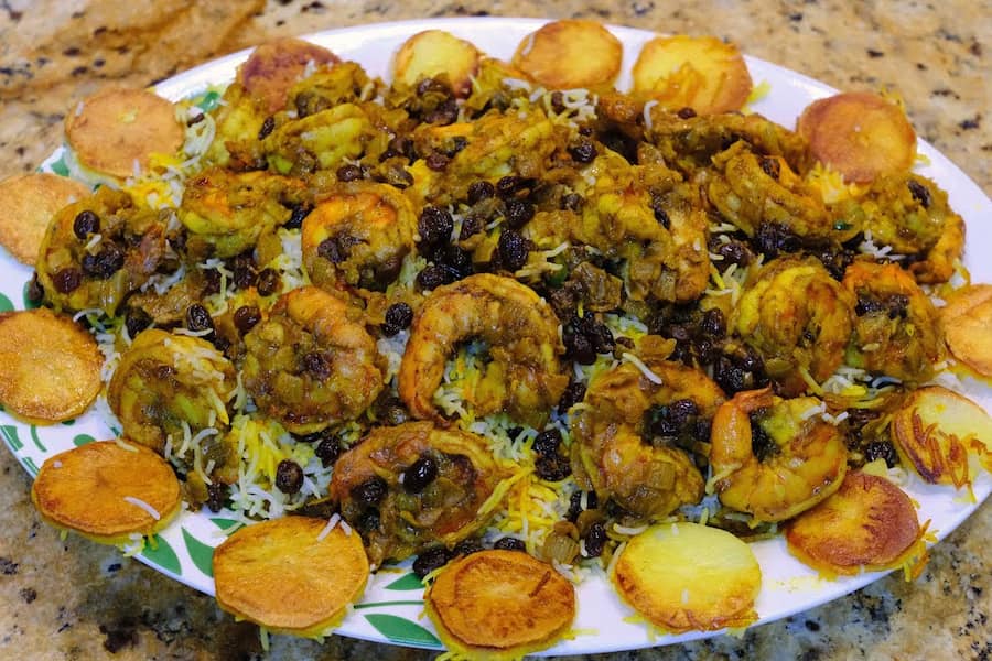 طرز تهیه میگو پلو مجلسی خوزستانی