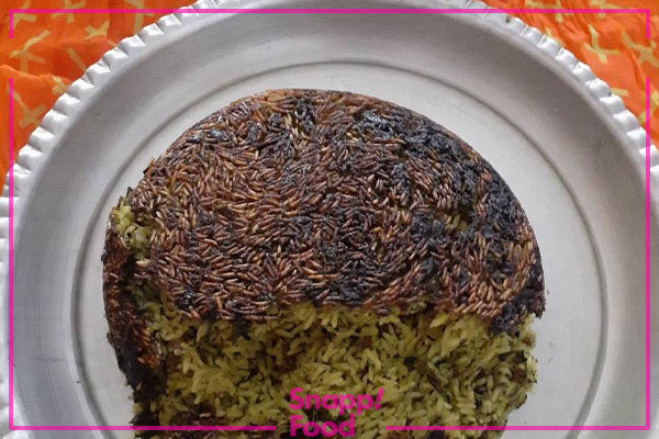 طرز تهیه کته اسفناج بدون گوشت