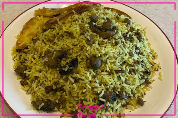 طرز تهیه قارچ پلو با چرخ کرده