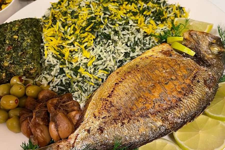 سبزی پلو با ماهی