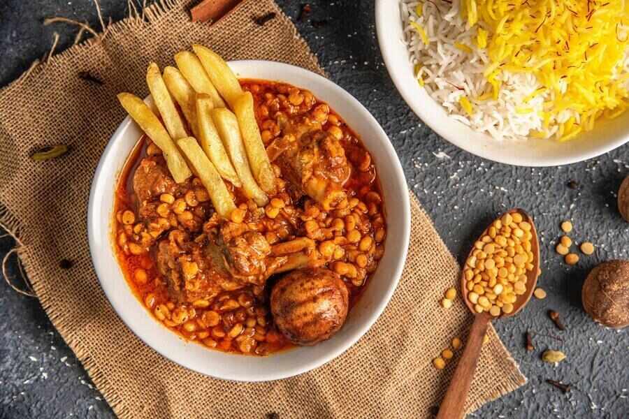 خورشت قیمه رژیمی با گوشت