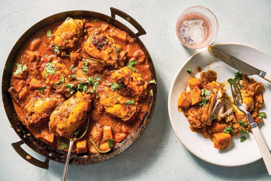 خوراک مرغ و کدو