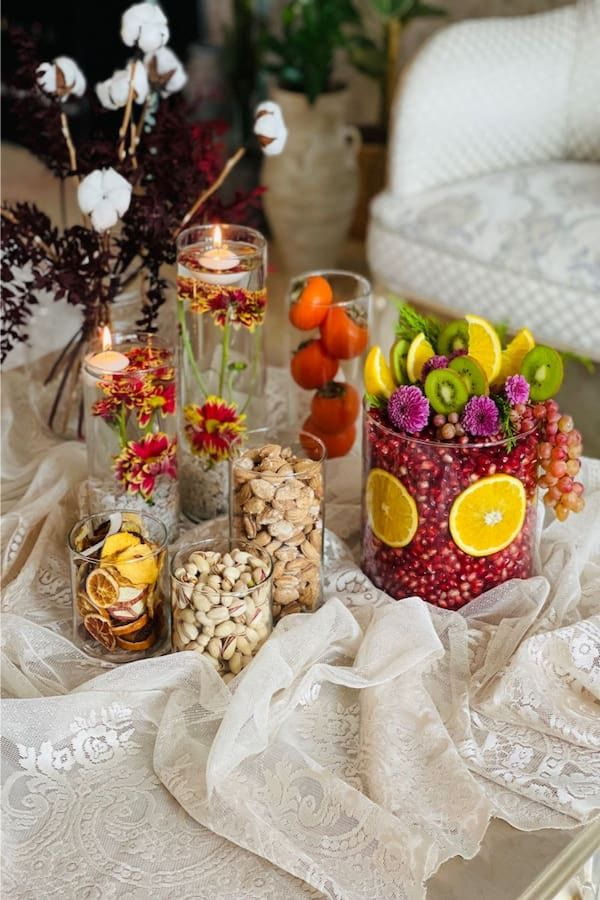 سفره شب یلدا با میوه