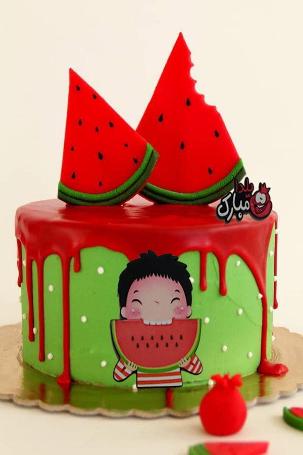 کیک یلدا برای مدرسه