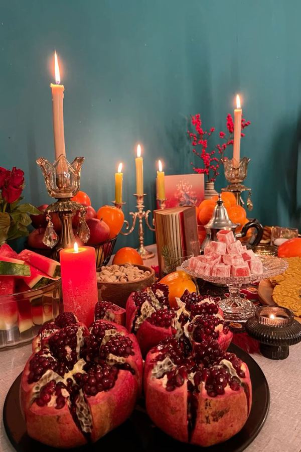 تزیین انار برای یلدا