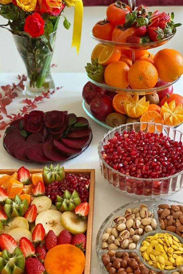 تزیین میوه شب یلدا