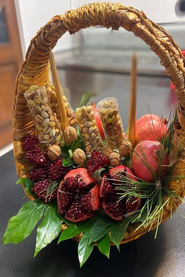 تزیین آجیل شب یلدا برای مدرسه