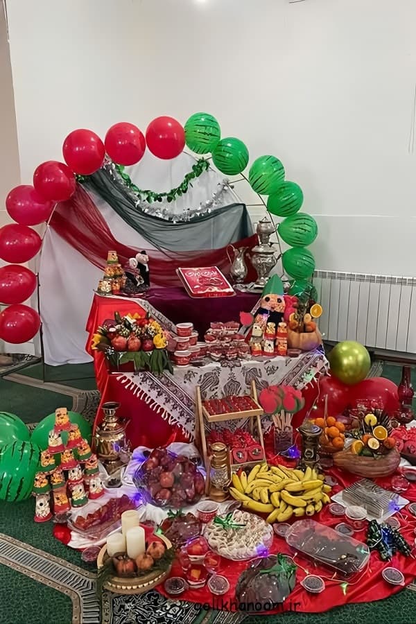 تزیین آجیل شب یلدا برای مدرسه
