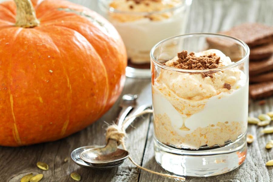 اسموتی کدو حلوایی و ماست