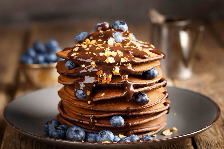 مواد لازم برای طرز تهیه پنکیک شکلاتی پف دار