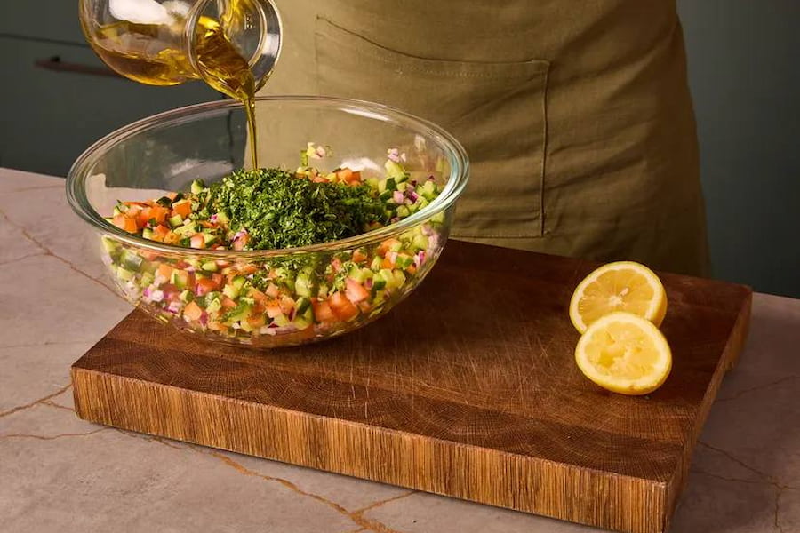 عکس تزیین سالاد شیرازی جدید