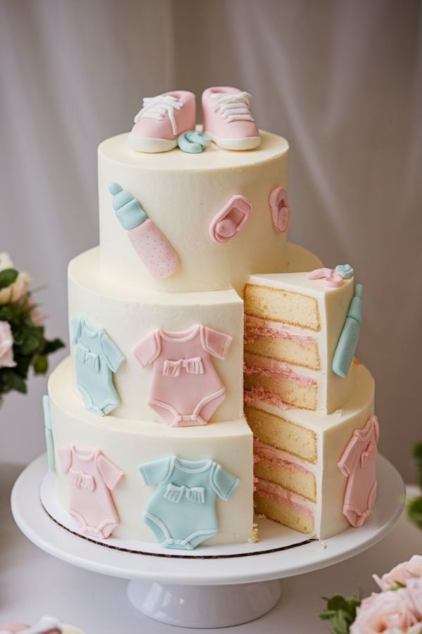 کیک جشن تعیین جنسیت شیک