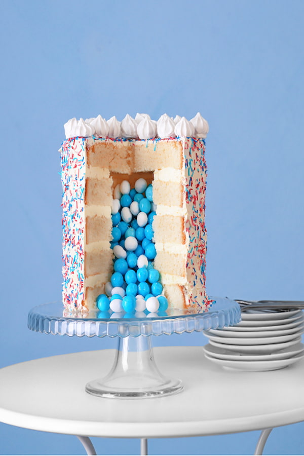 کیک تعیین جنسیت ساده برای دوقلوها