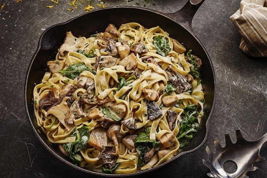 غذاهای وجترین: پاستای قارچ خامه‌