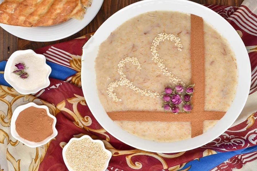 آموزش تزیین حلیم گندم