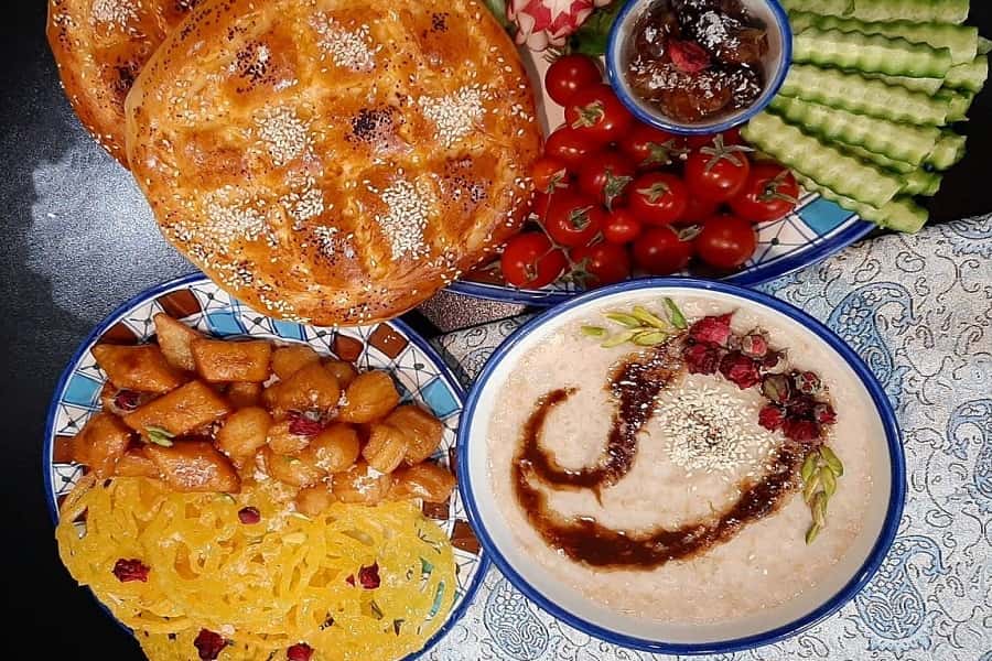 تزیین حلیم گندم