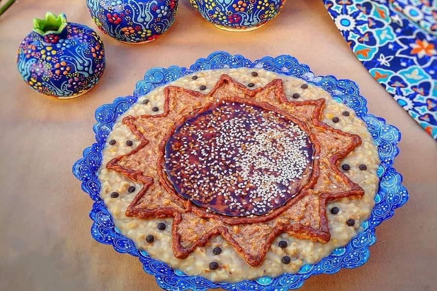 تزیین حلیم گندم