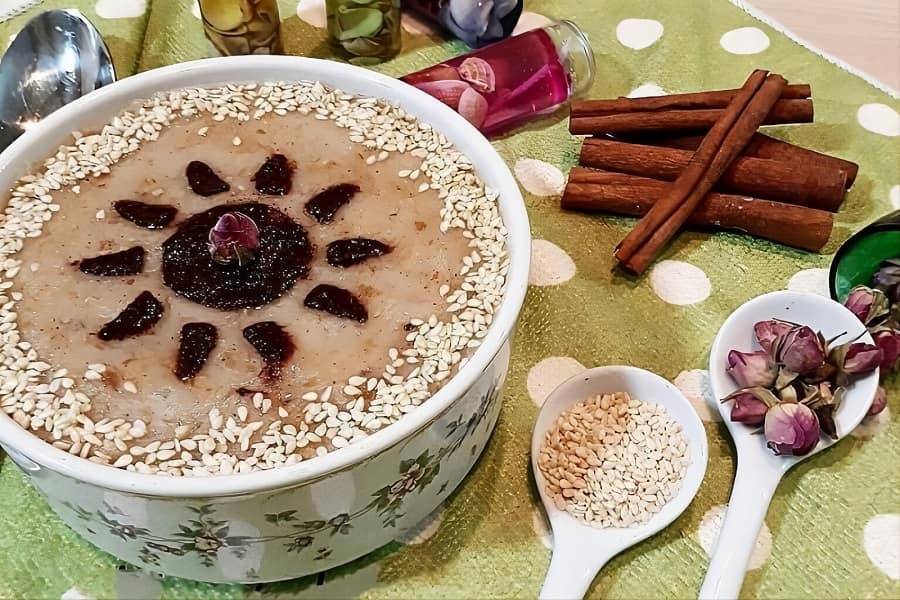 عکس حلیم تزیین شده