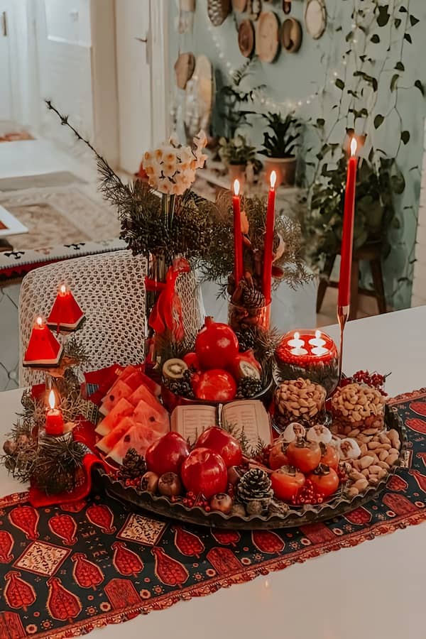 سفره شب یلدا برای عروس