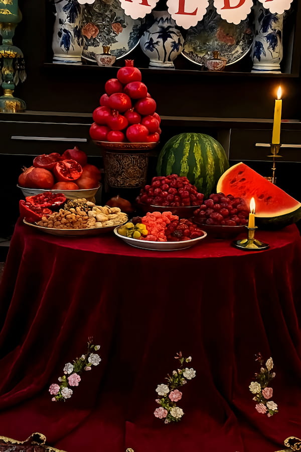 عکس سفره شب یلدا برای عروس