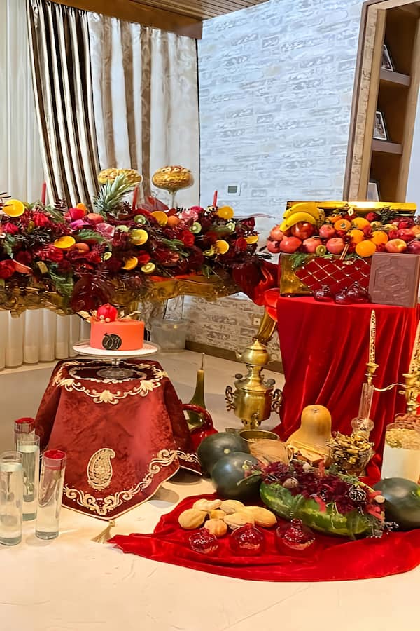 تزیین سفره شب یلدا لاکچری عروس