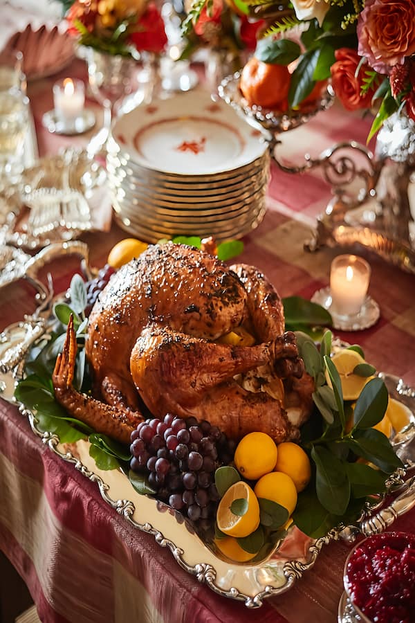 تزیین مرغ شب یلدا عروس