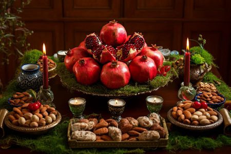 تزیین انار شب یلدا