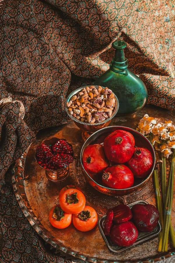 تزئین انار شب یلدا ساده