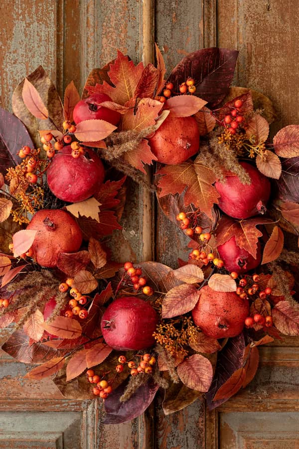 انار یلدا با تم کریسمس و برگ