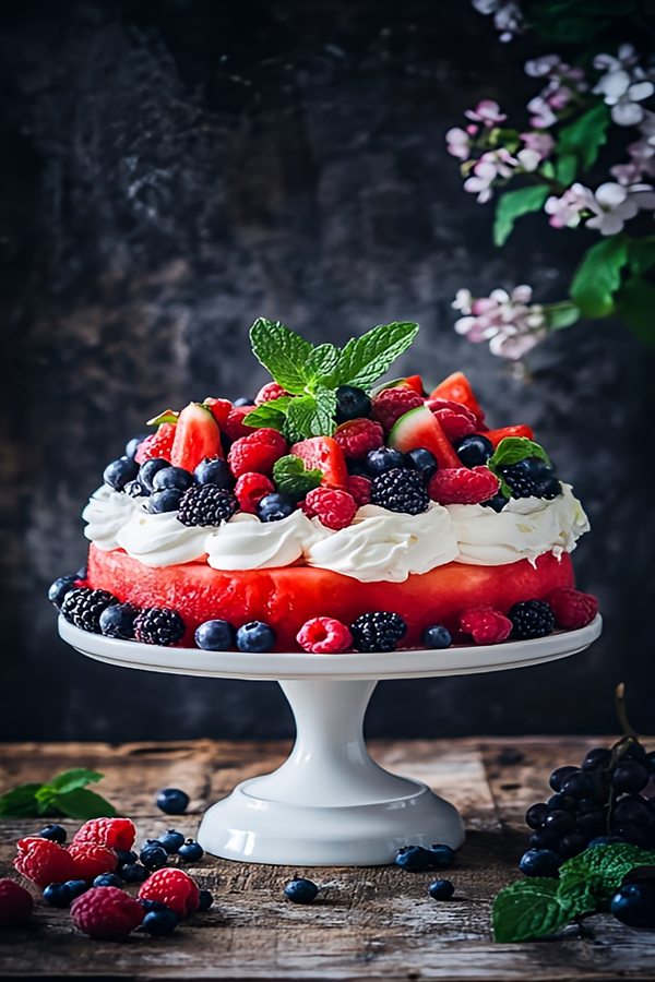 مدل کیک هندوانه ساده