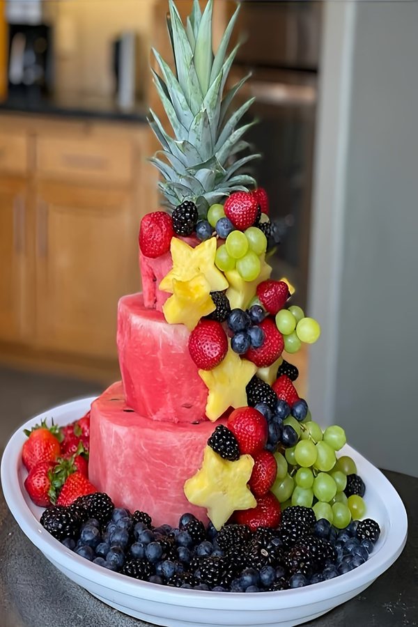 کیک هندوانه چند طبقه