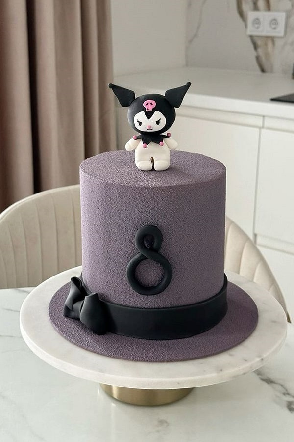 کیک تولد کرومی ساده