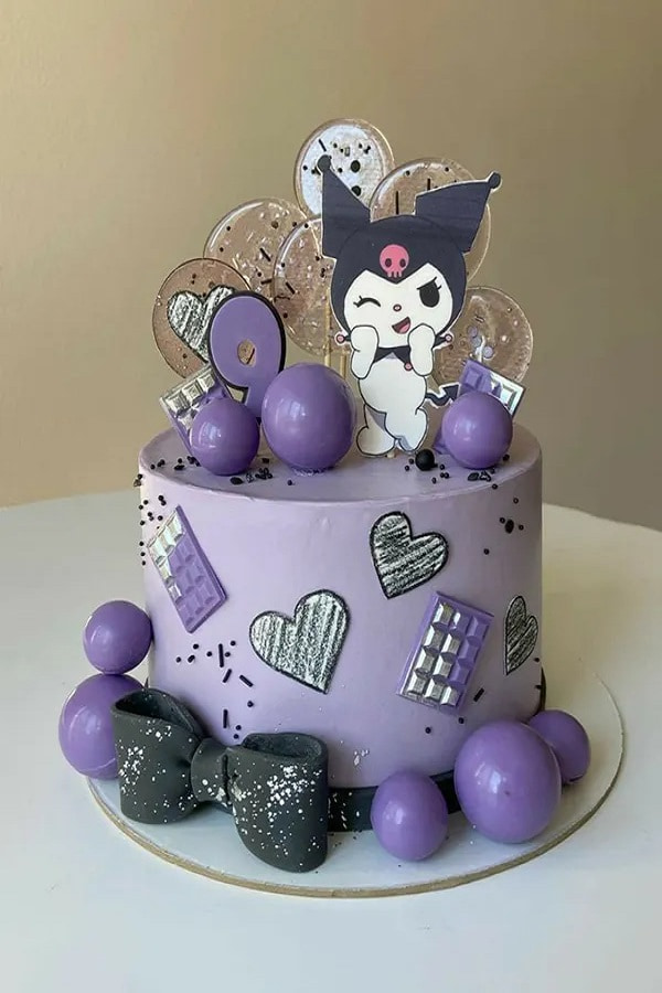 کیک تولد کرومی ساده