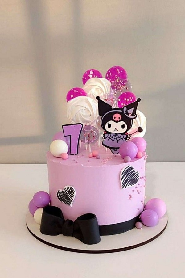 کیک تولد کرومی ساده